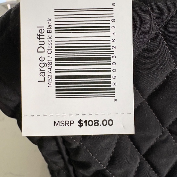 NWT Vera Bradley Quilted Cotton Large Duffel Bag & New Ditty Bag - Picture 6 of 6